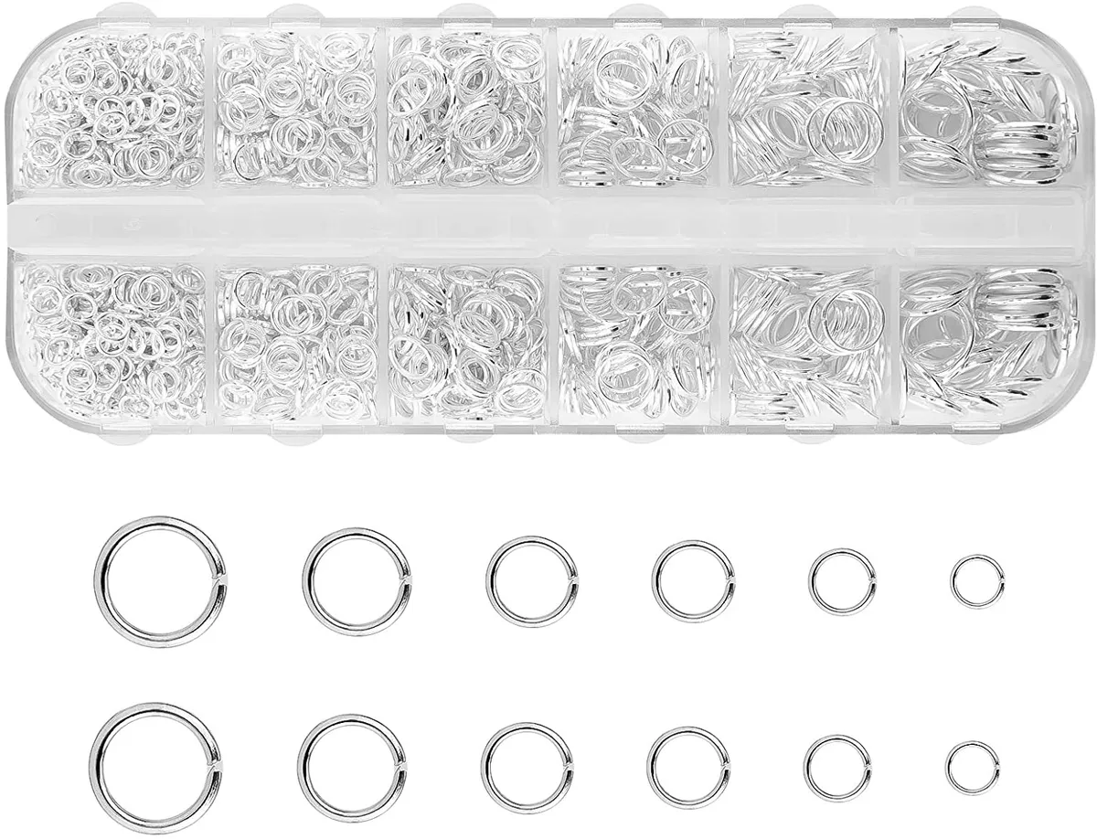Silver plated jump rings, Amazon