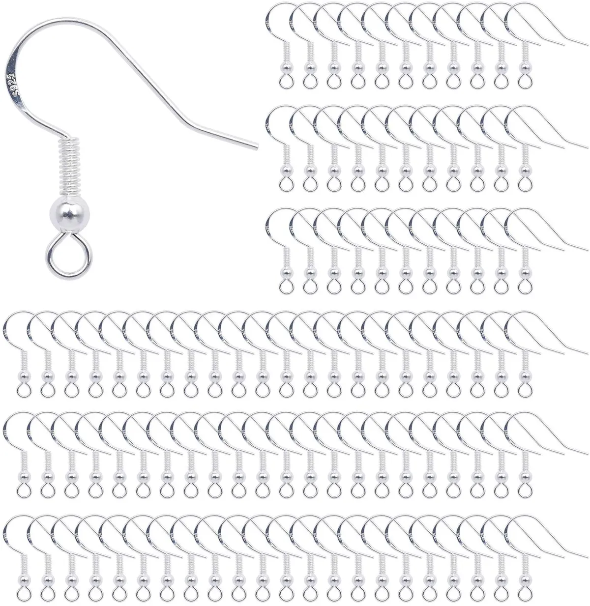 Sterling silver earring hooks, Amazon