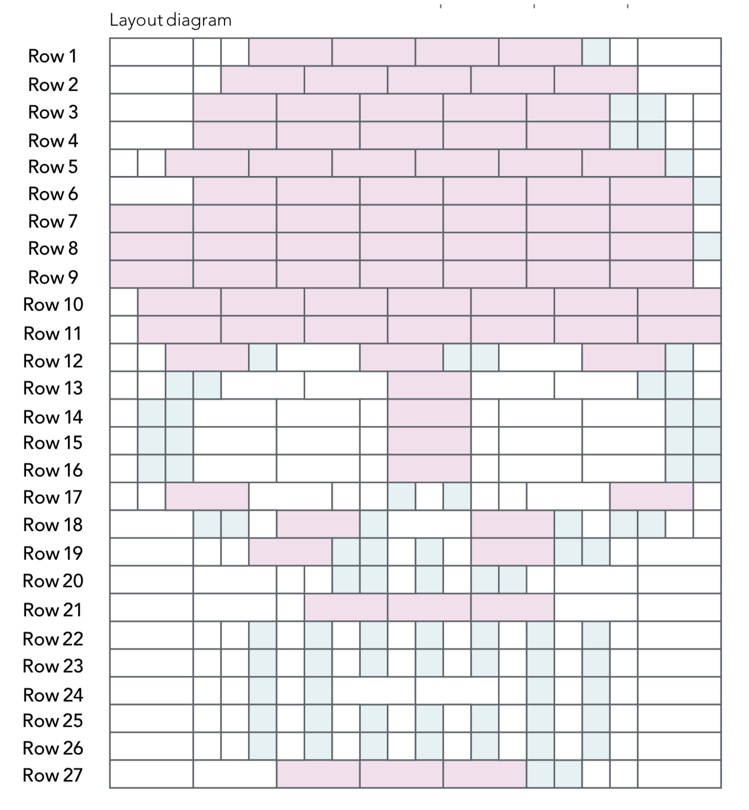 Sugar Skull Quilt Pattern Layout Diagram