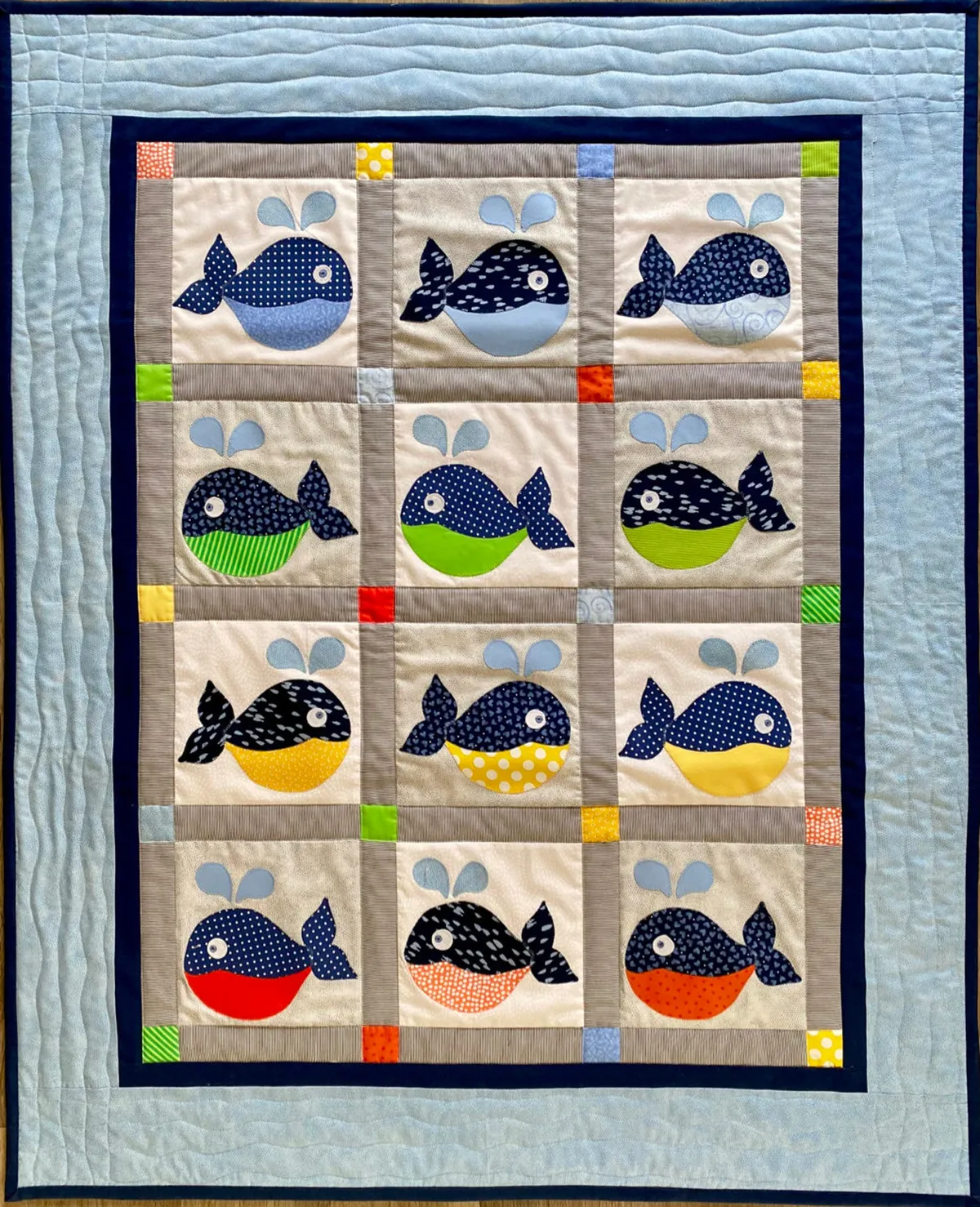 Whale quilt kit