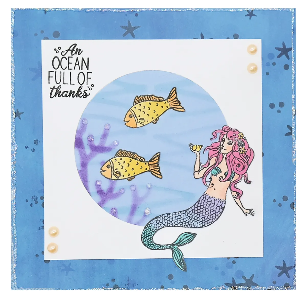 mermaid printables card