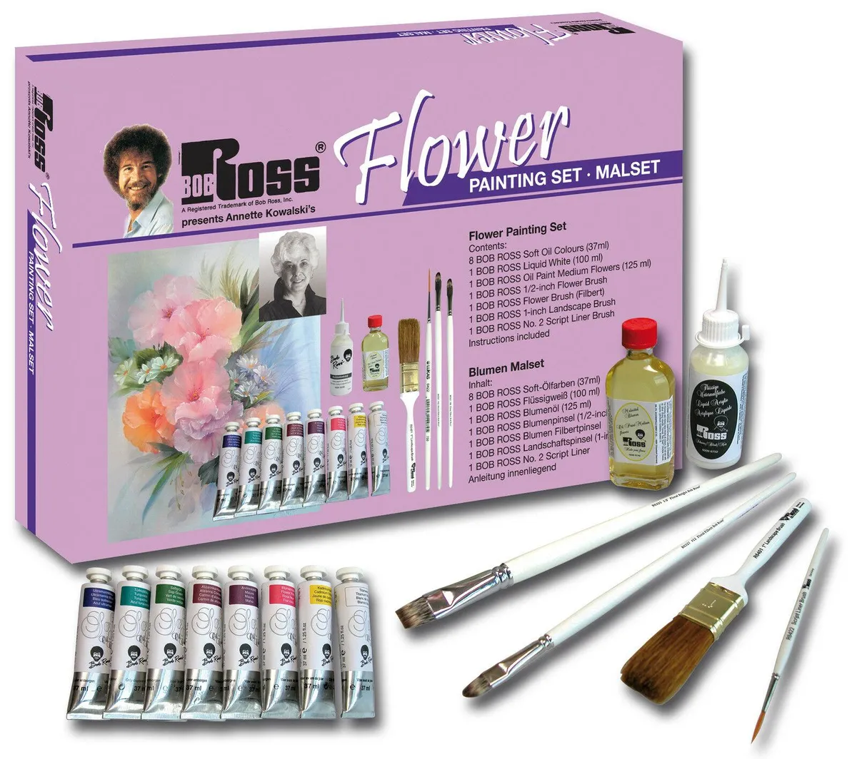 Bob Ross painting kit floral set