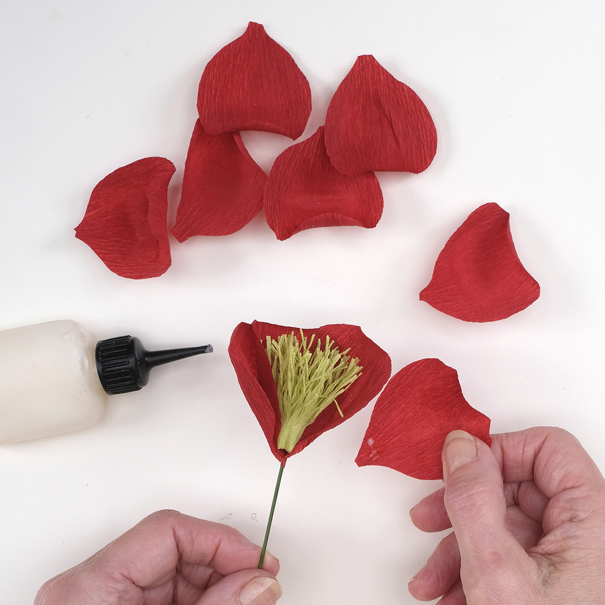 How to make a paper flower bouquet peony - step 5