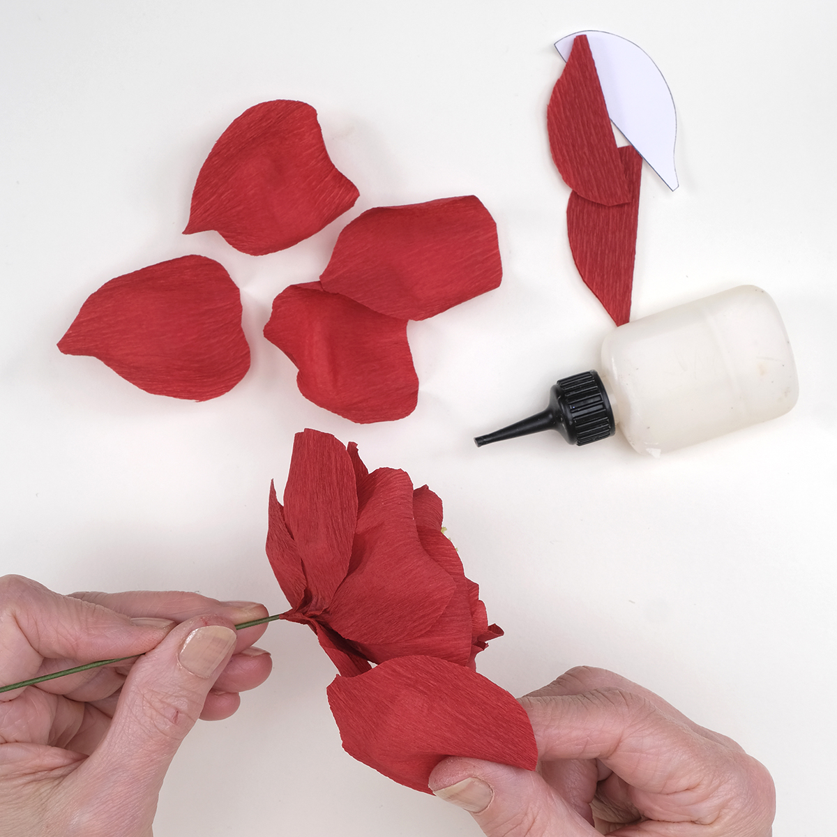 How to make a paper flower bouquet peony - step 6