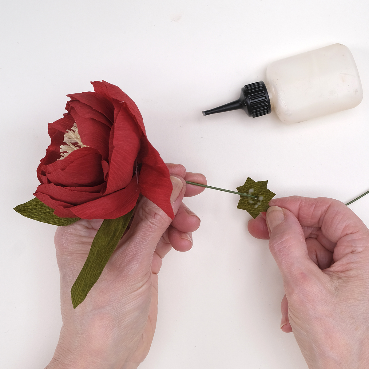 How to make a paper flower bouquet peony - step 8
