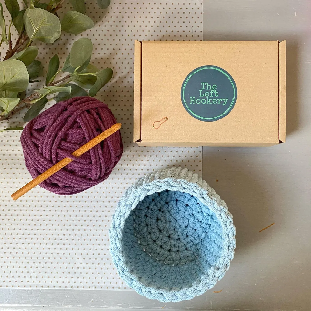 Small Crochet Basket craft Kit for adults
