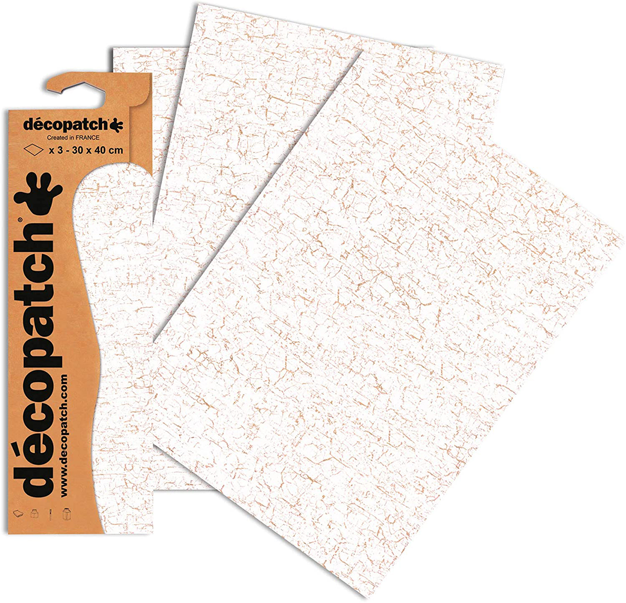 crackle decoupage paper