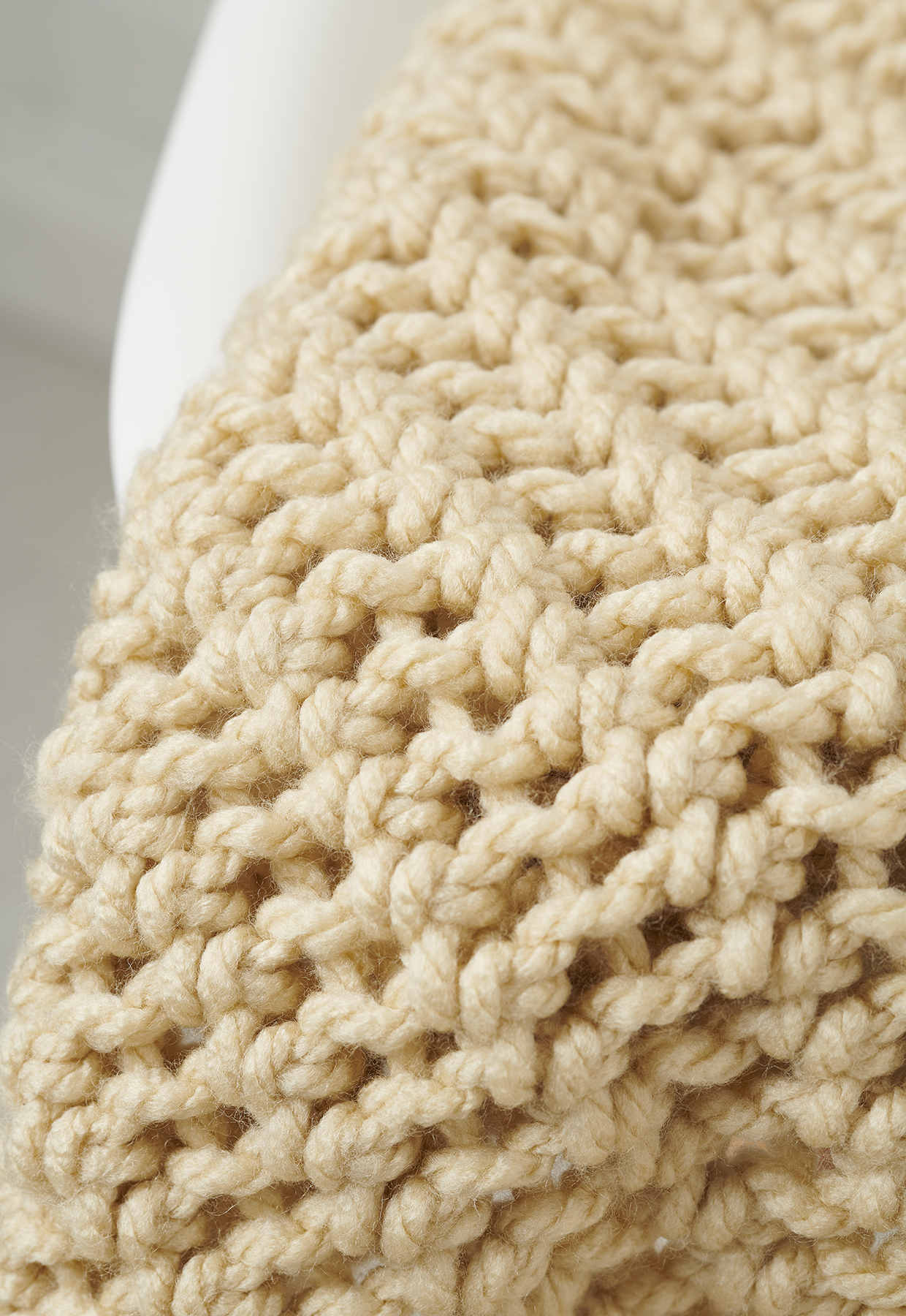 how to make a quick to knit chunky blanket
