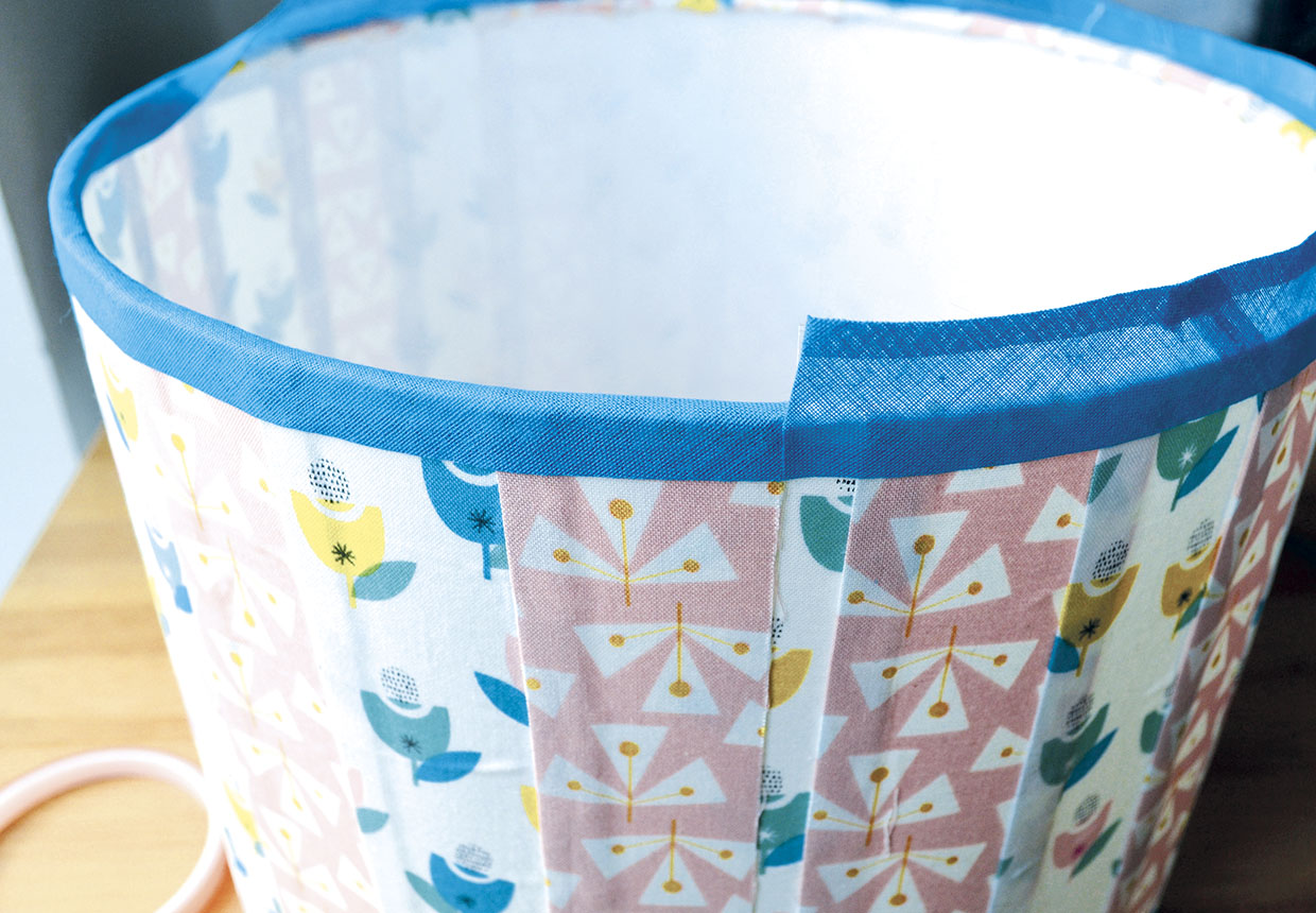 How to make a lampshade step six