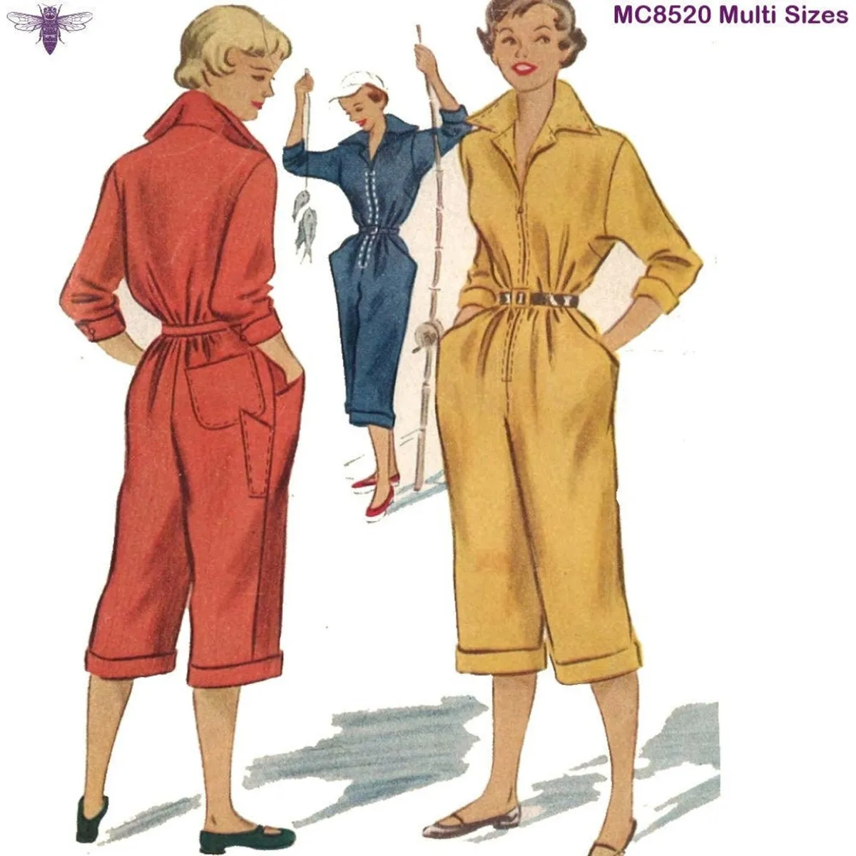 Vintage jumpsuit sewing pattern