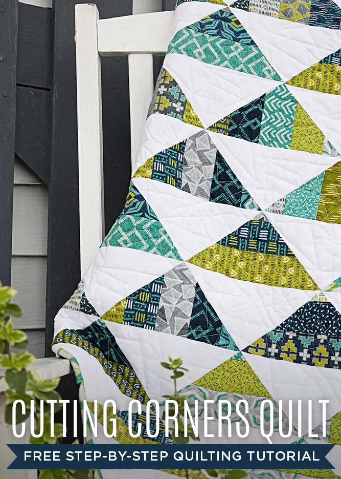 Cutting corners jelly roll quilt pattern