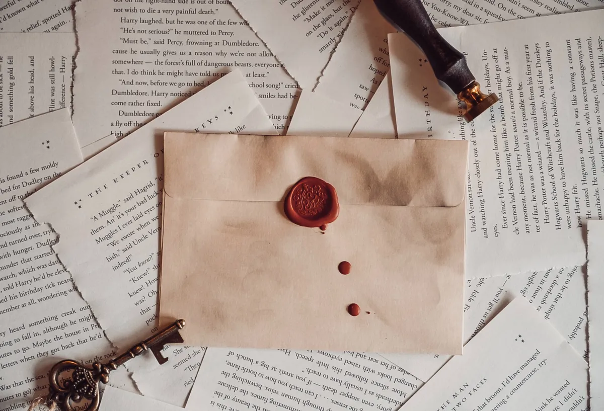 DIY Envelope - how to make an envelope - wax seal. Image by Thalia Ruiz