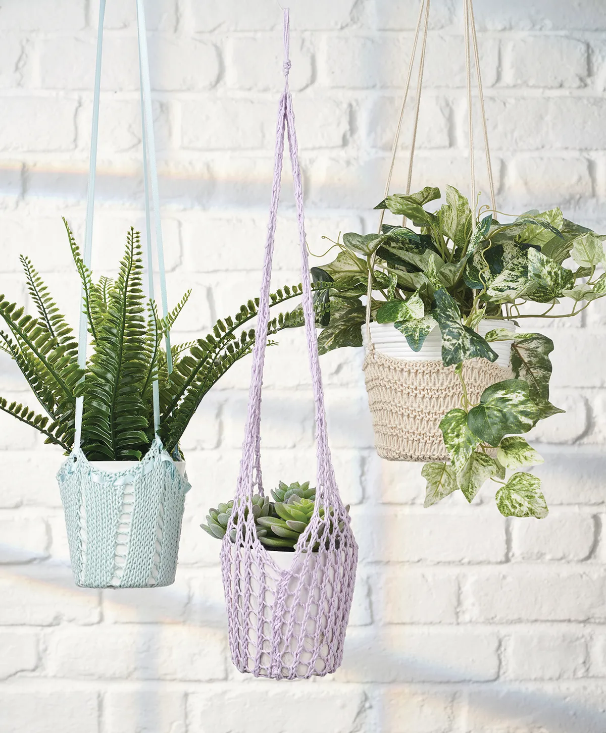 knitted plant hanger full