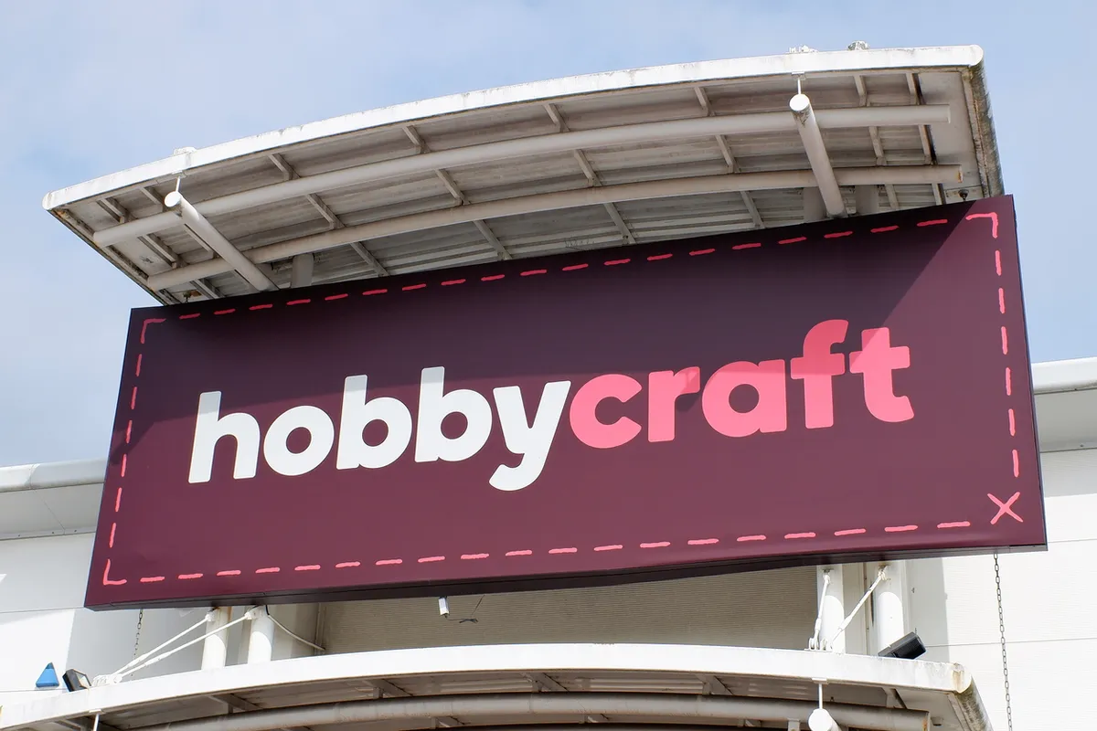 Watford, Hertfordshire, England, UK - July 1st 2021: Hobbycraft sign at retail park store