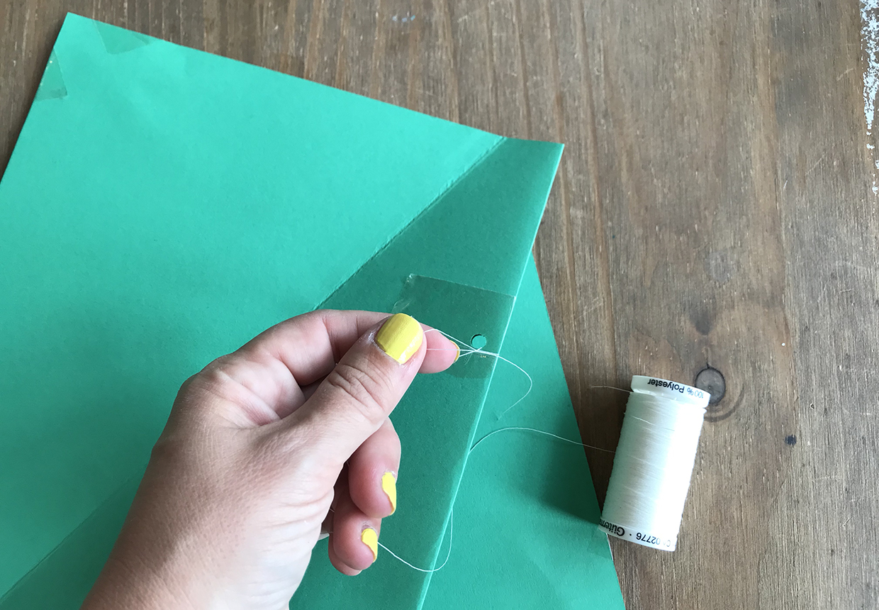 How to make a kite out of paper step 6B
