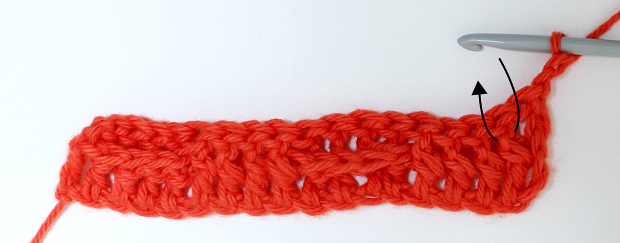 How to crochet basketweave stitch step 13