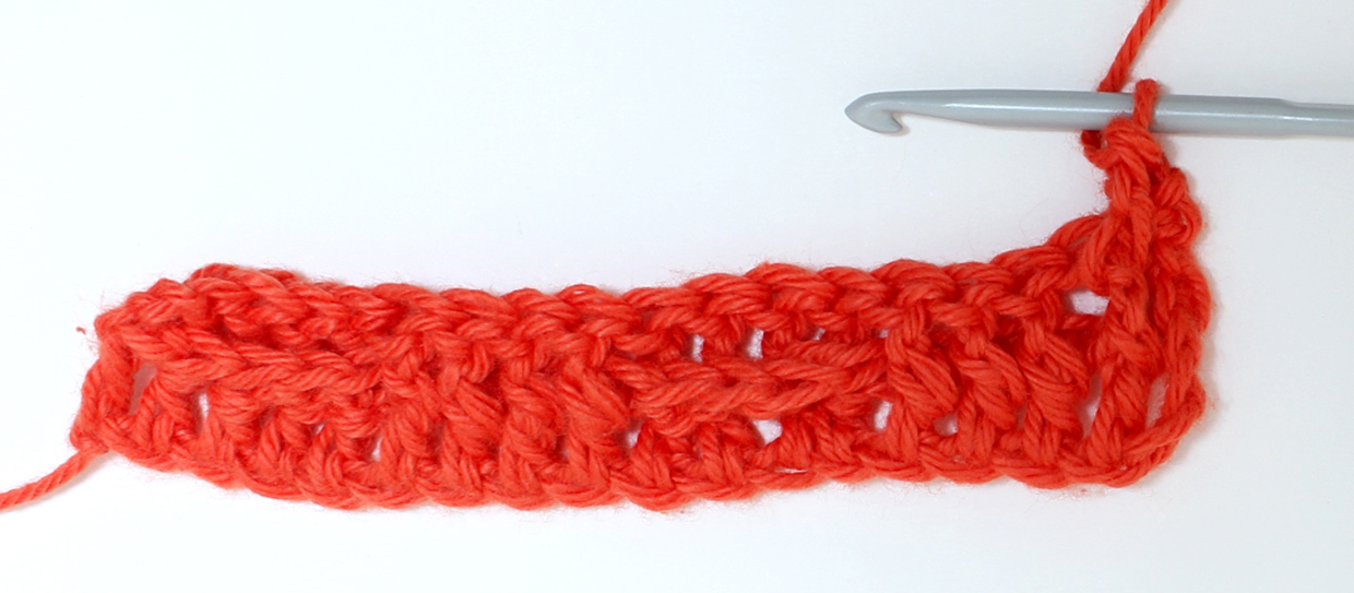 How to crochet basketweave stitch step 15