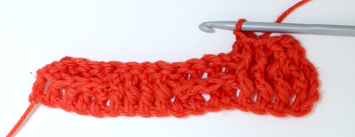 How to crochet basketweave stitch step 18