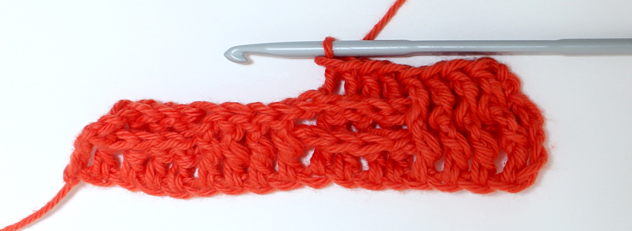 How to crochet basketweave stitch step 19