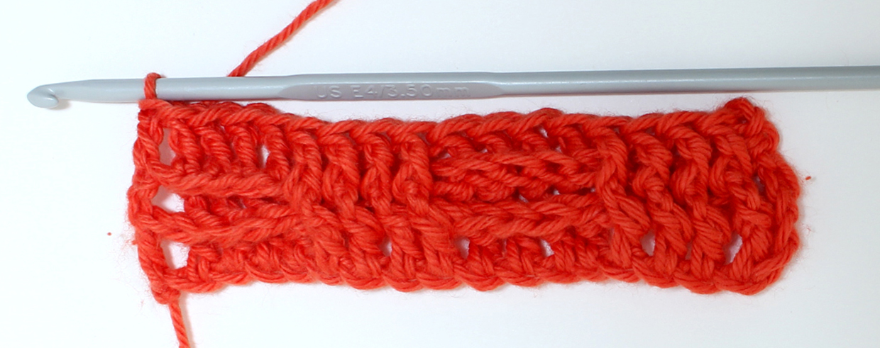 How to crochet basketweave stitch step 20
