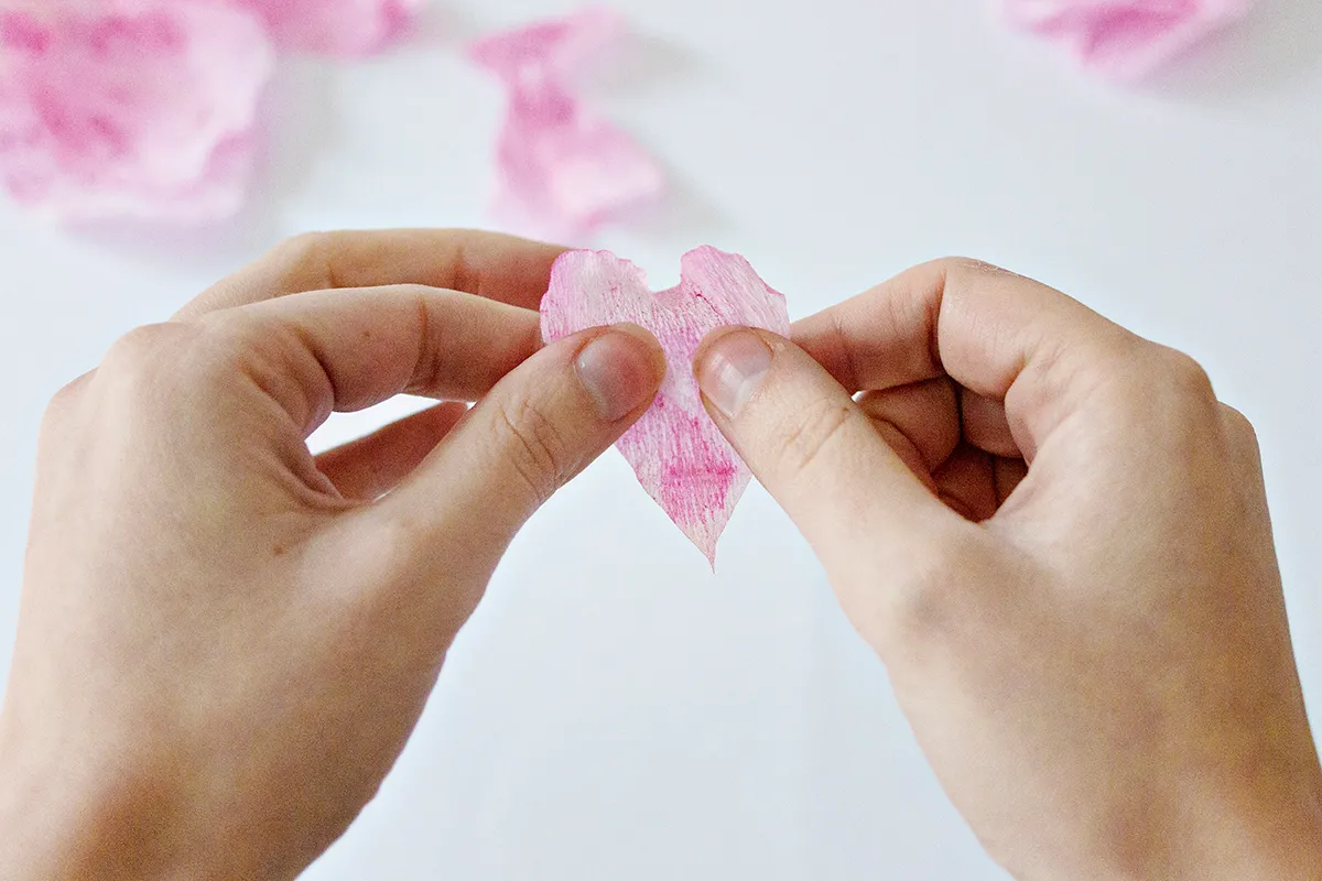 How to make a crepe paper flower peony - step 4