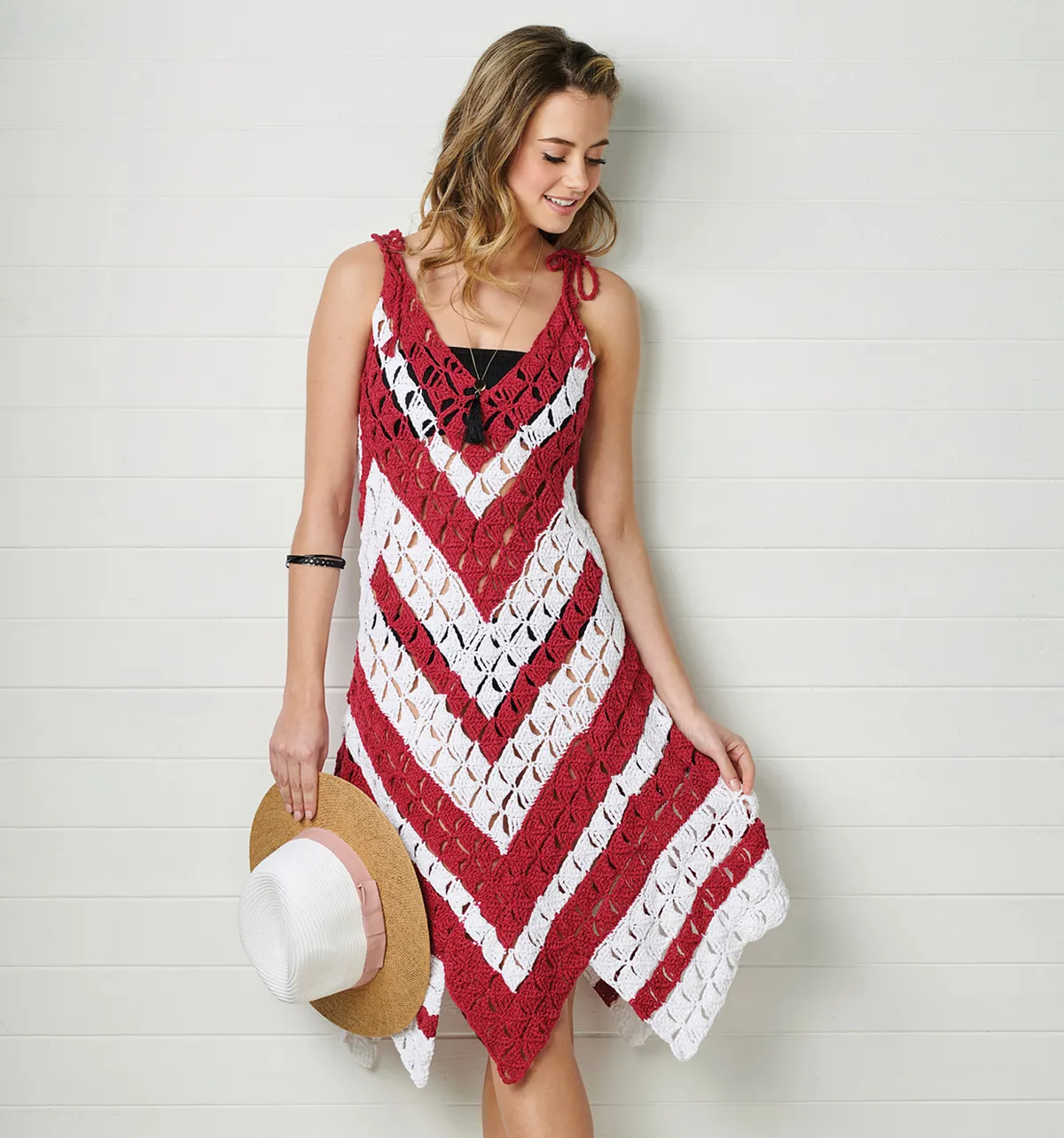 Candy cane beach dress crochet pattern