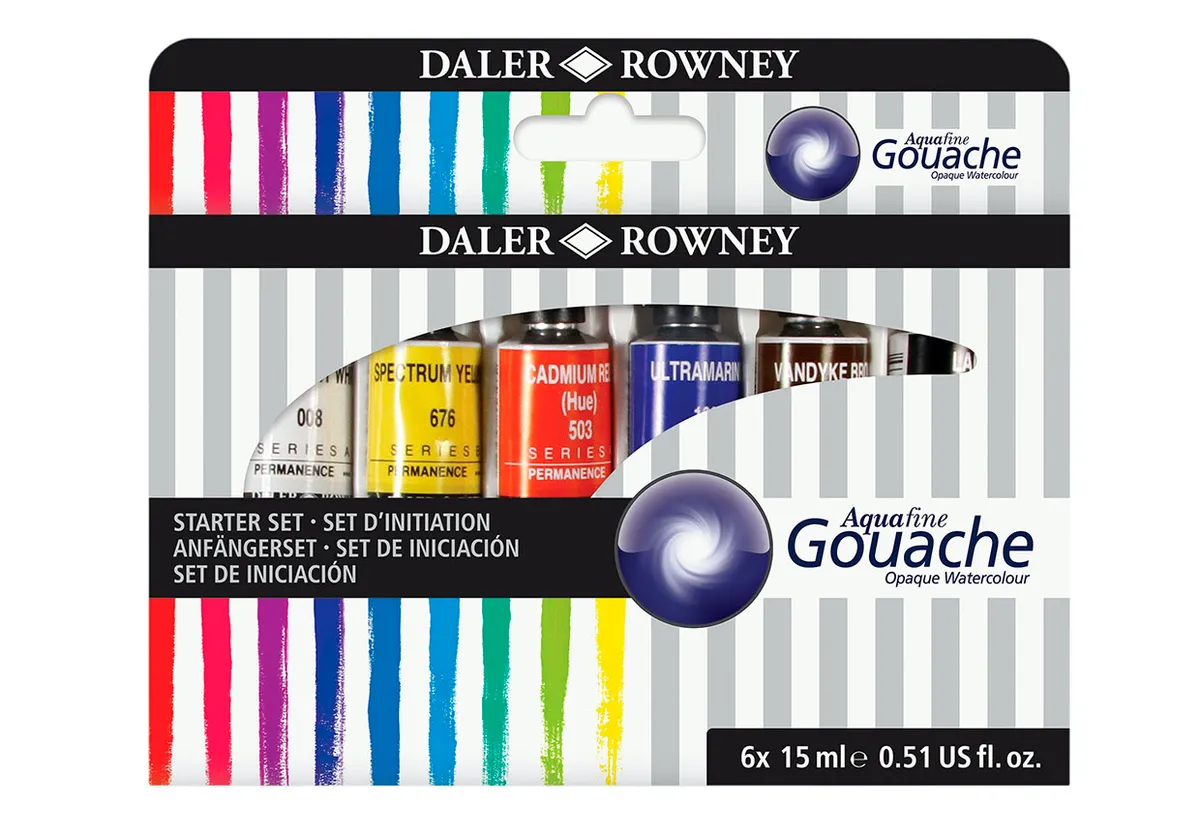 Daler Rowney Aquafine gouache paint set