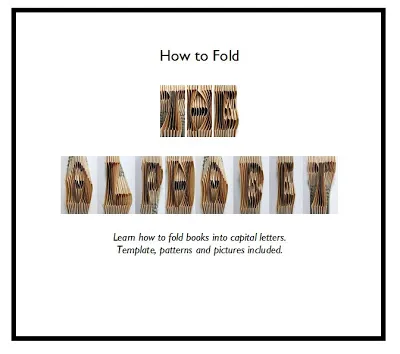 free book folding patterns alphabet tutorial