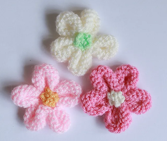 knitted flower patterns easy free