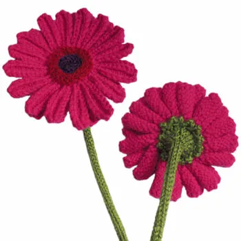 knitted flower patterns easy free gerbera