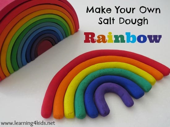 Make your own salt dough rainbow