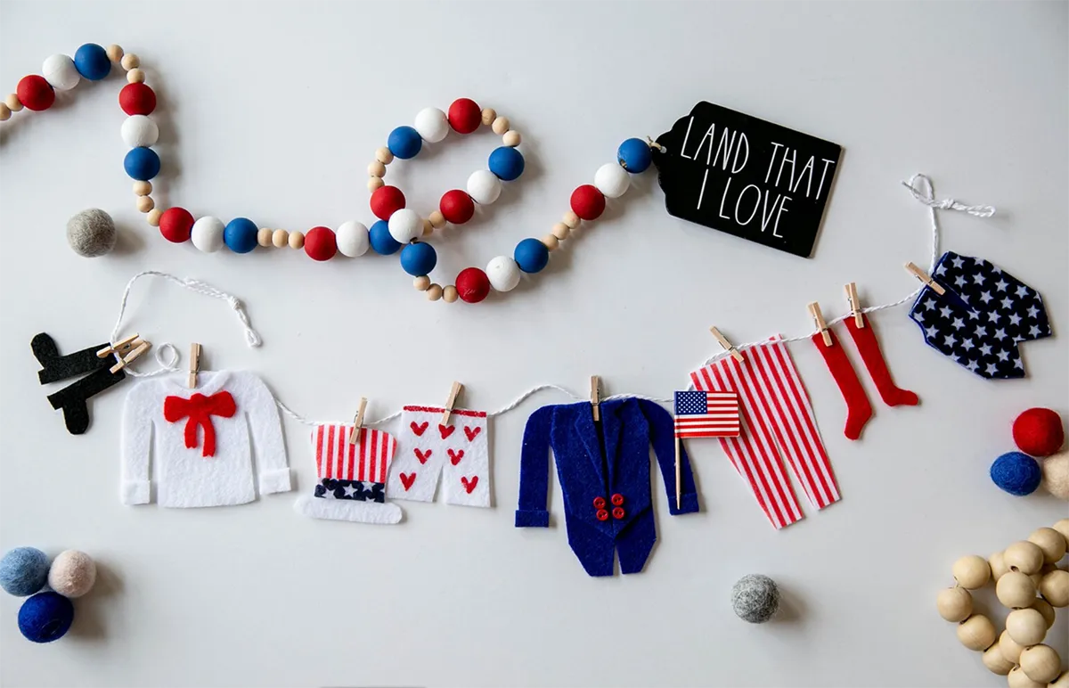 Uncle Sam Clothesline bunting pattern