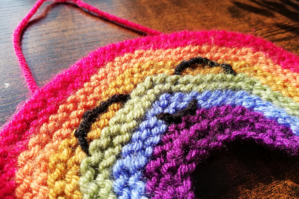 free rainbow knitting pattern