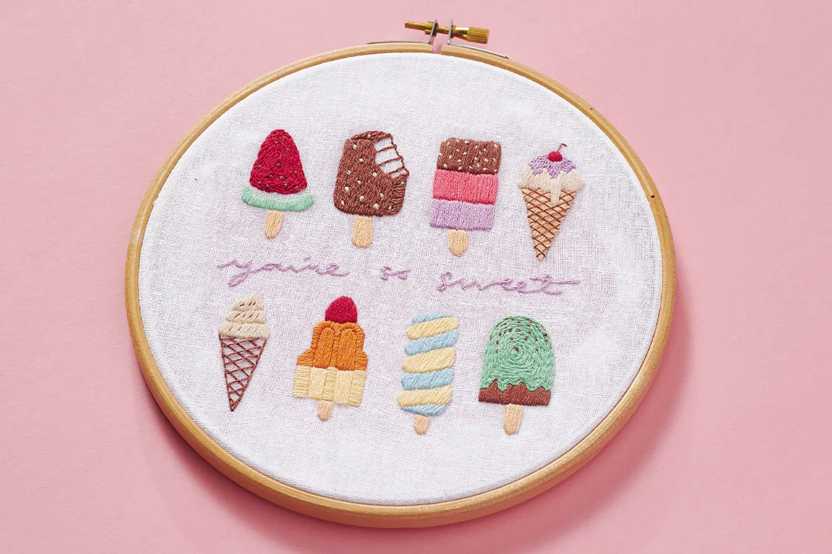 ice cream embroidery