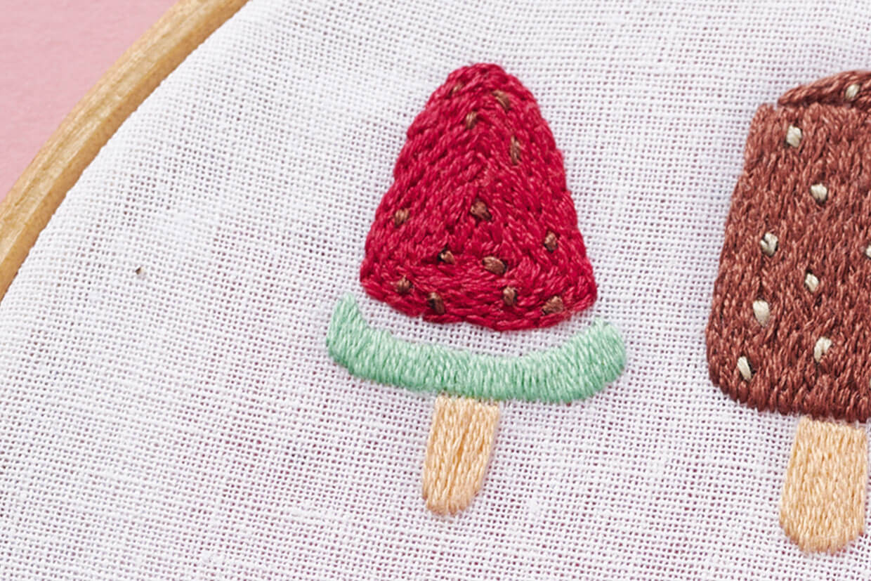 ice cream embroidery watermelon
