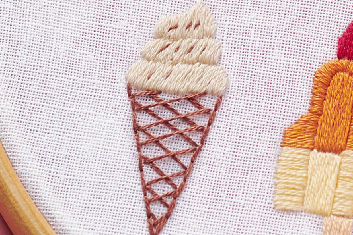 ice cream embroidery whippy