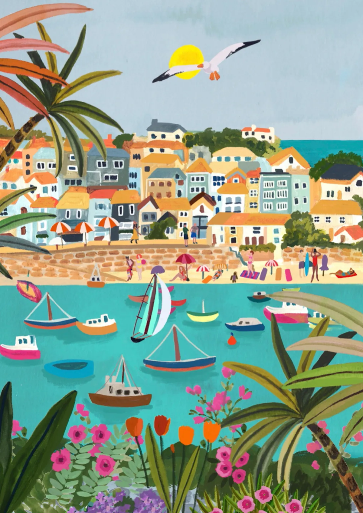 paint by numbers kit showing st ives in cornwall