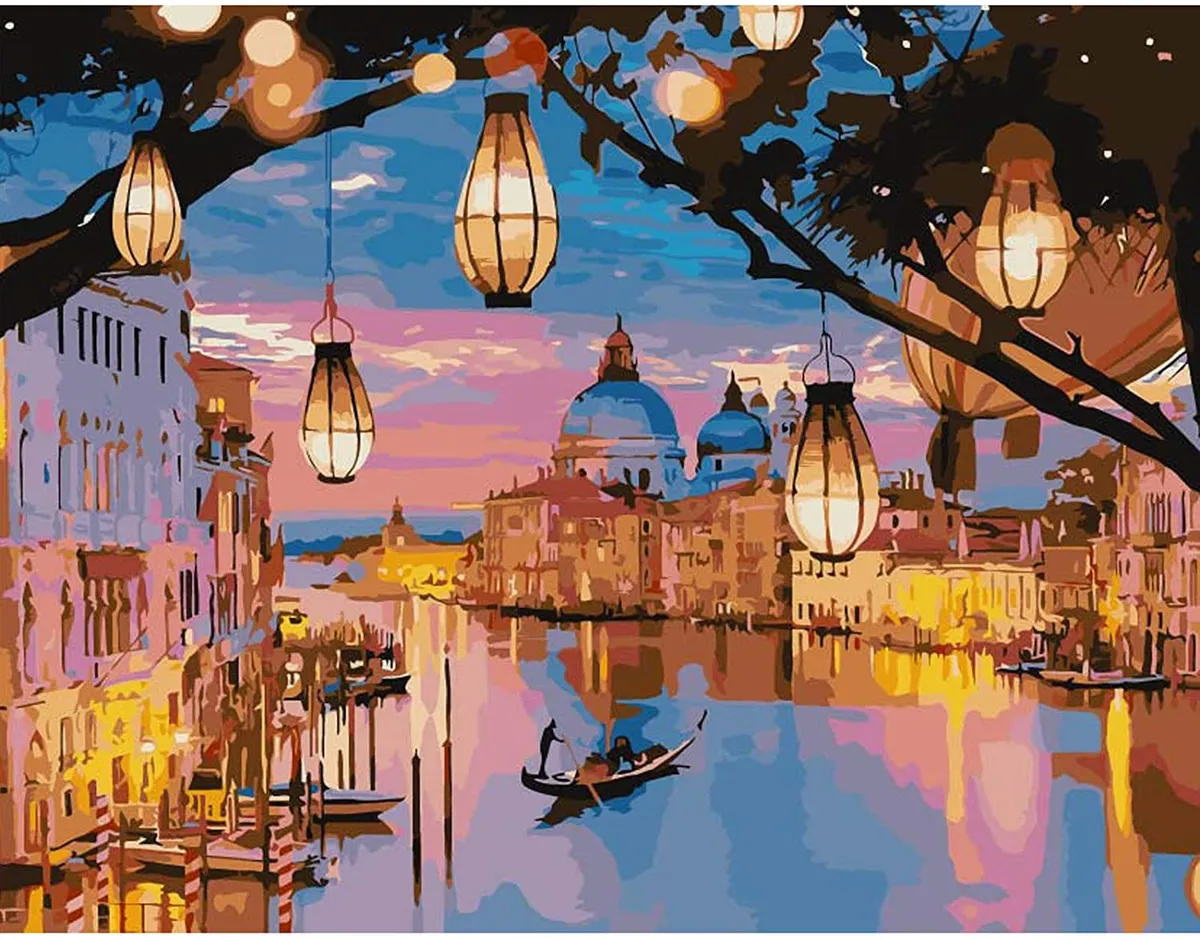paint by numbers kit showing venice