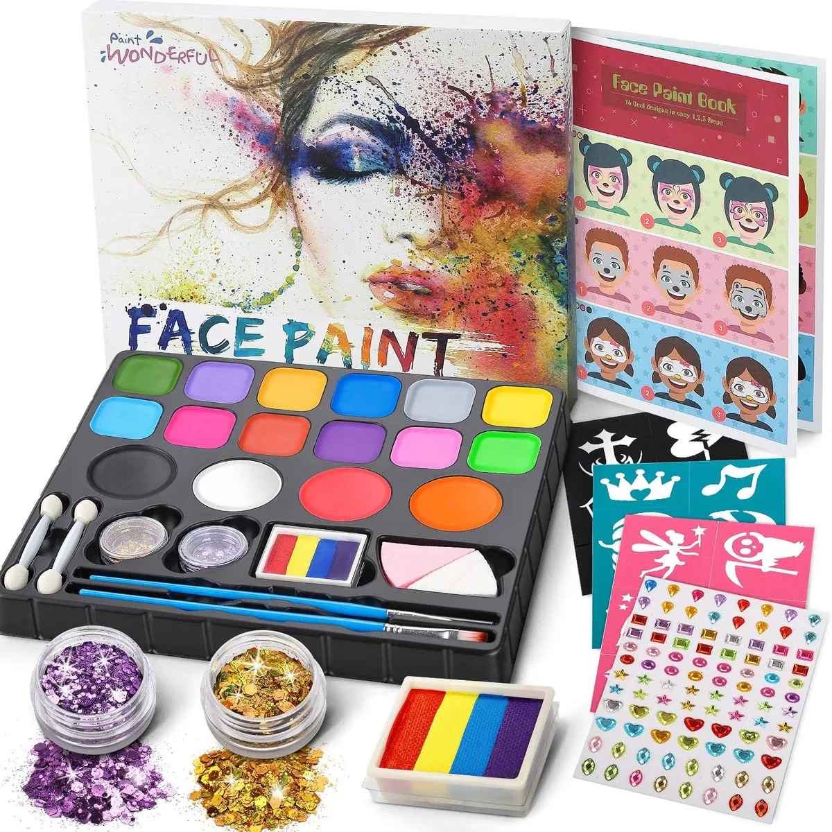 Face painting kits for adults