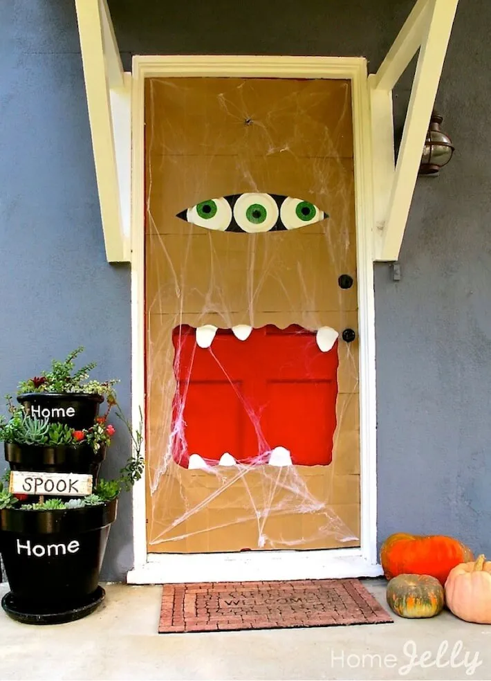 halloween front door decoration paperbag