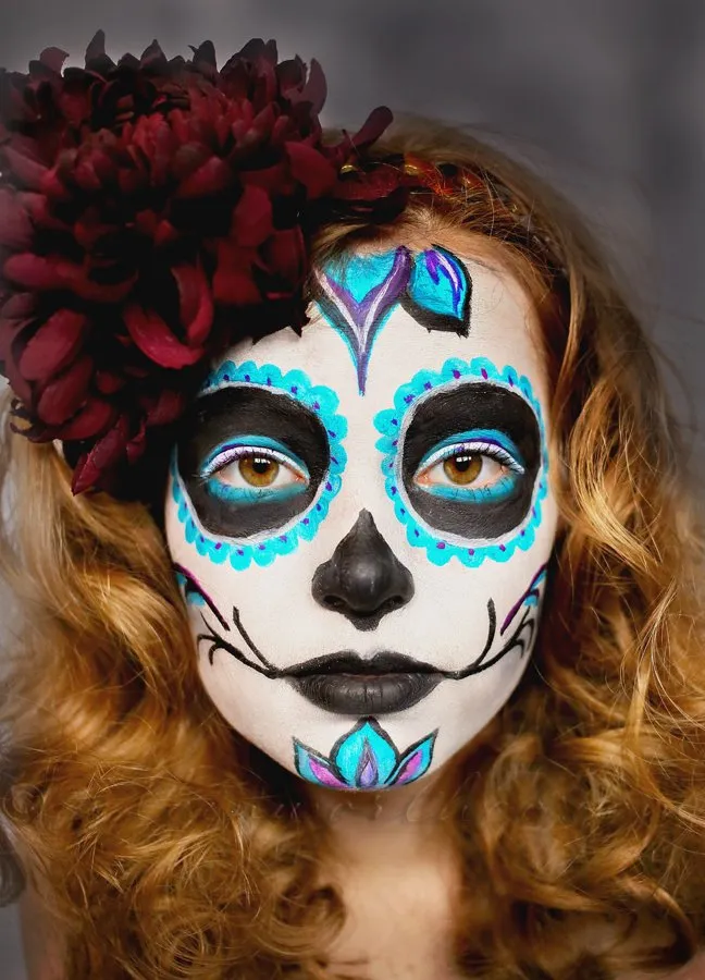 Halloween face paint ideas for adults day of the dead