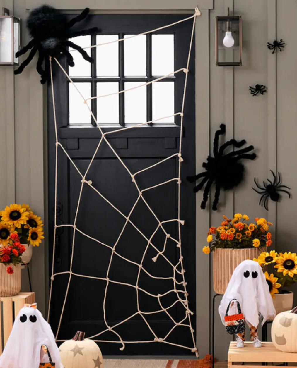 halloween front door decoration web