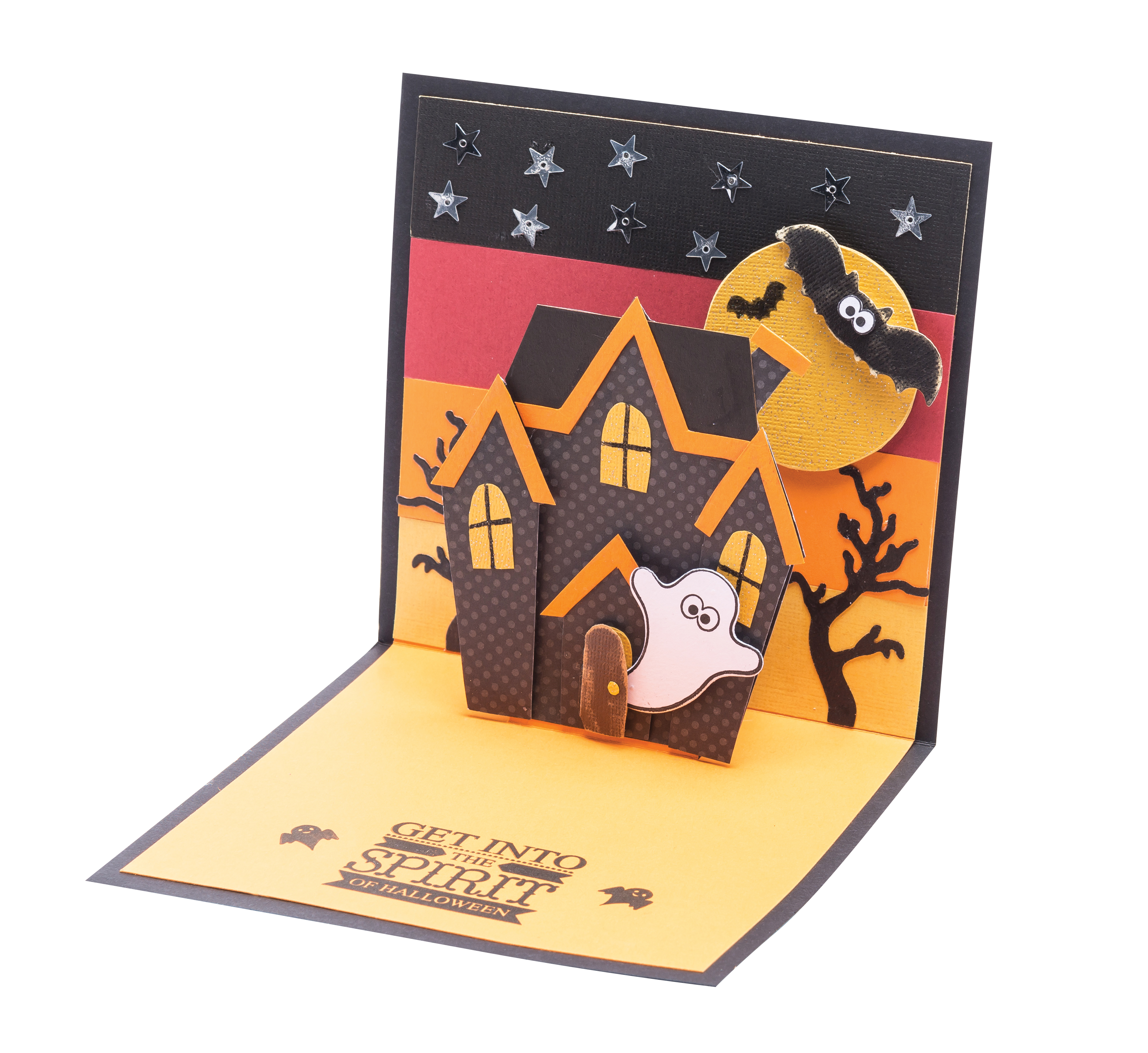 Haunted house papercraft card