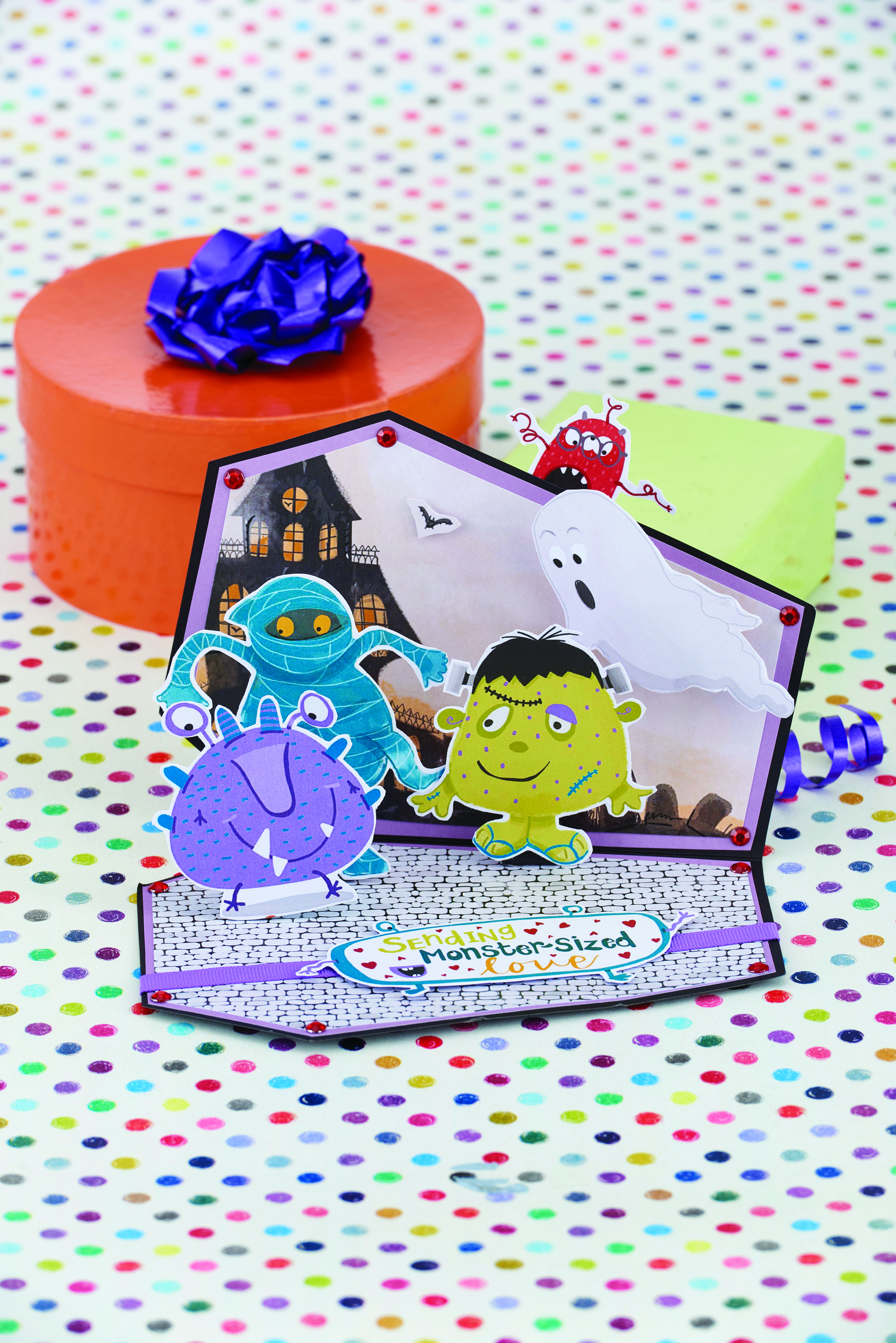 Haunted house papercraft cards
