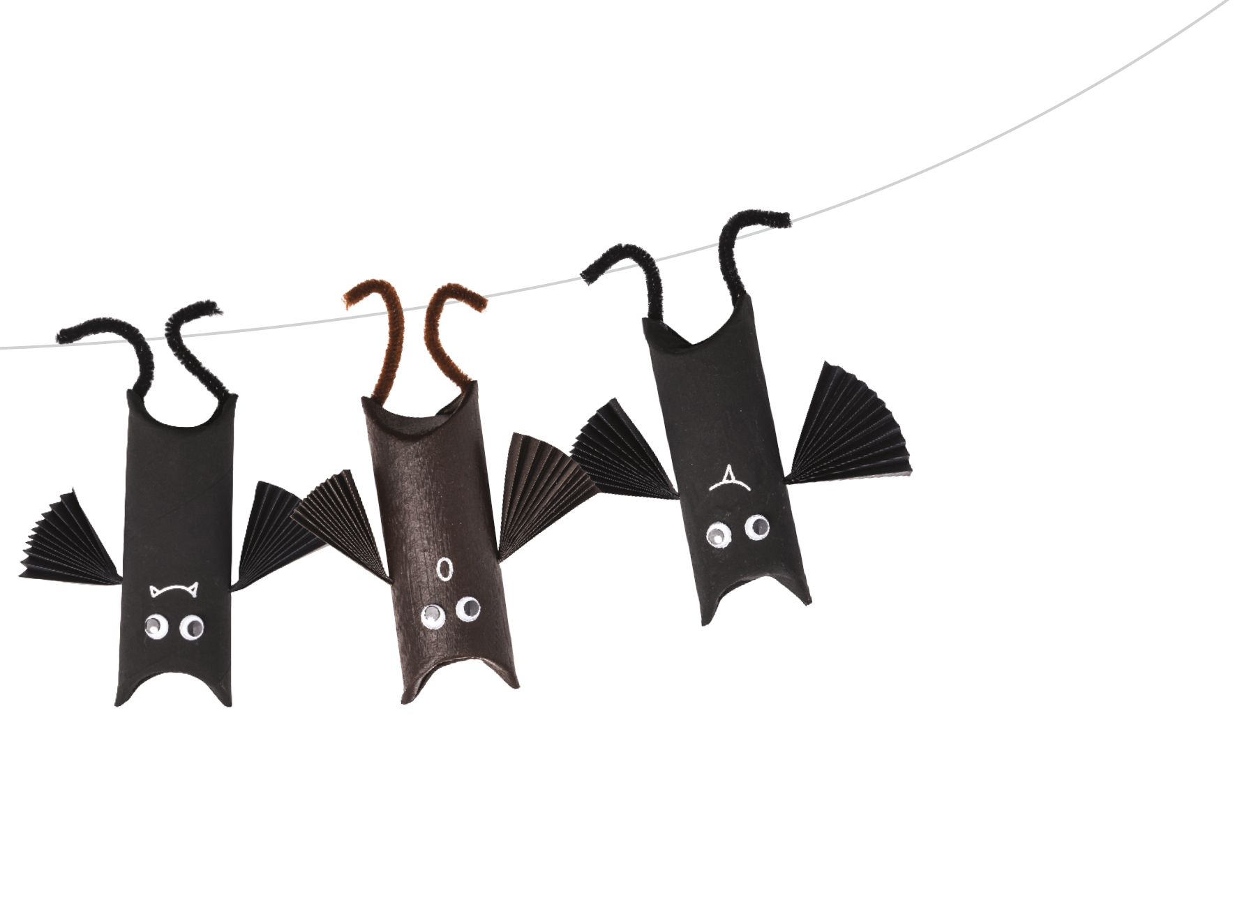 Haunted house papercraft – toilet roll crafts – halloween bats