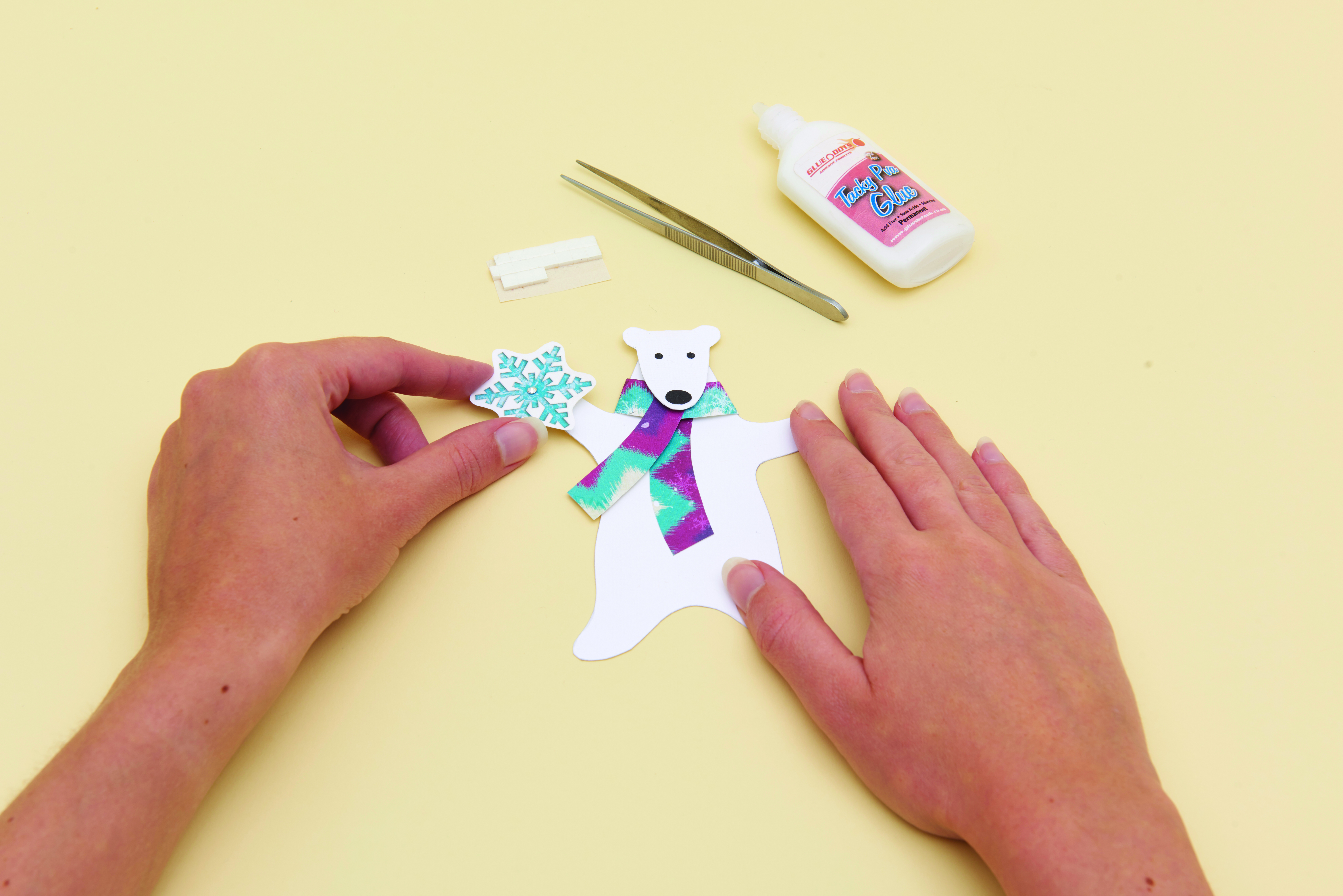 How to make a DIY polar bear card – step 5
