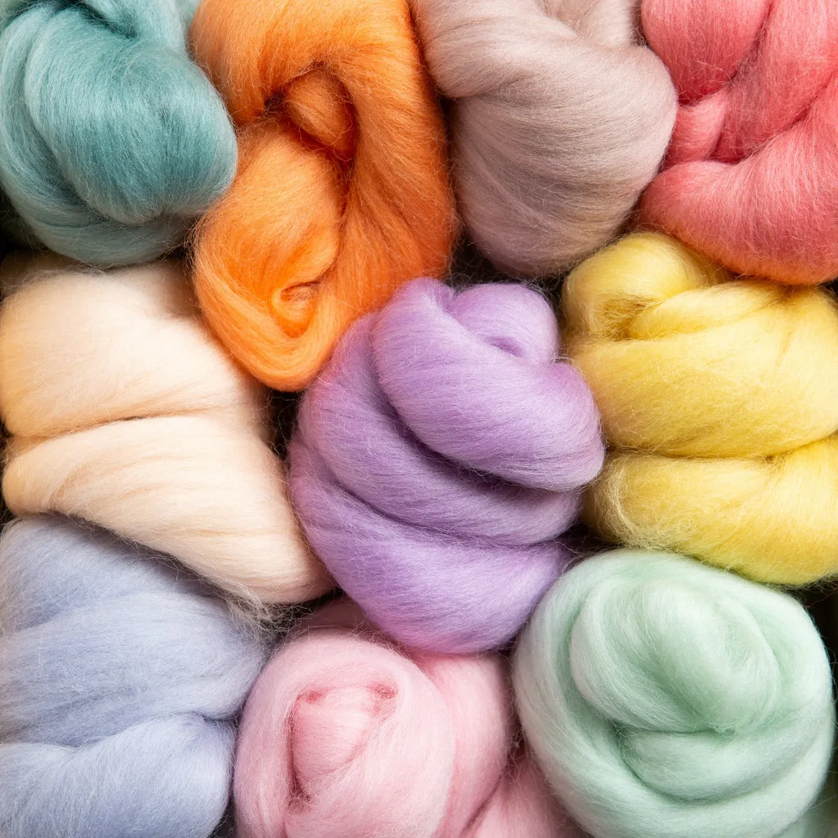 Pastels felting wool bundle by Hawthorn Handmade on Etsy