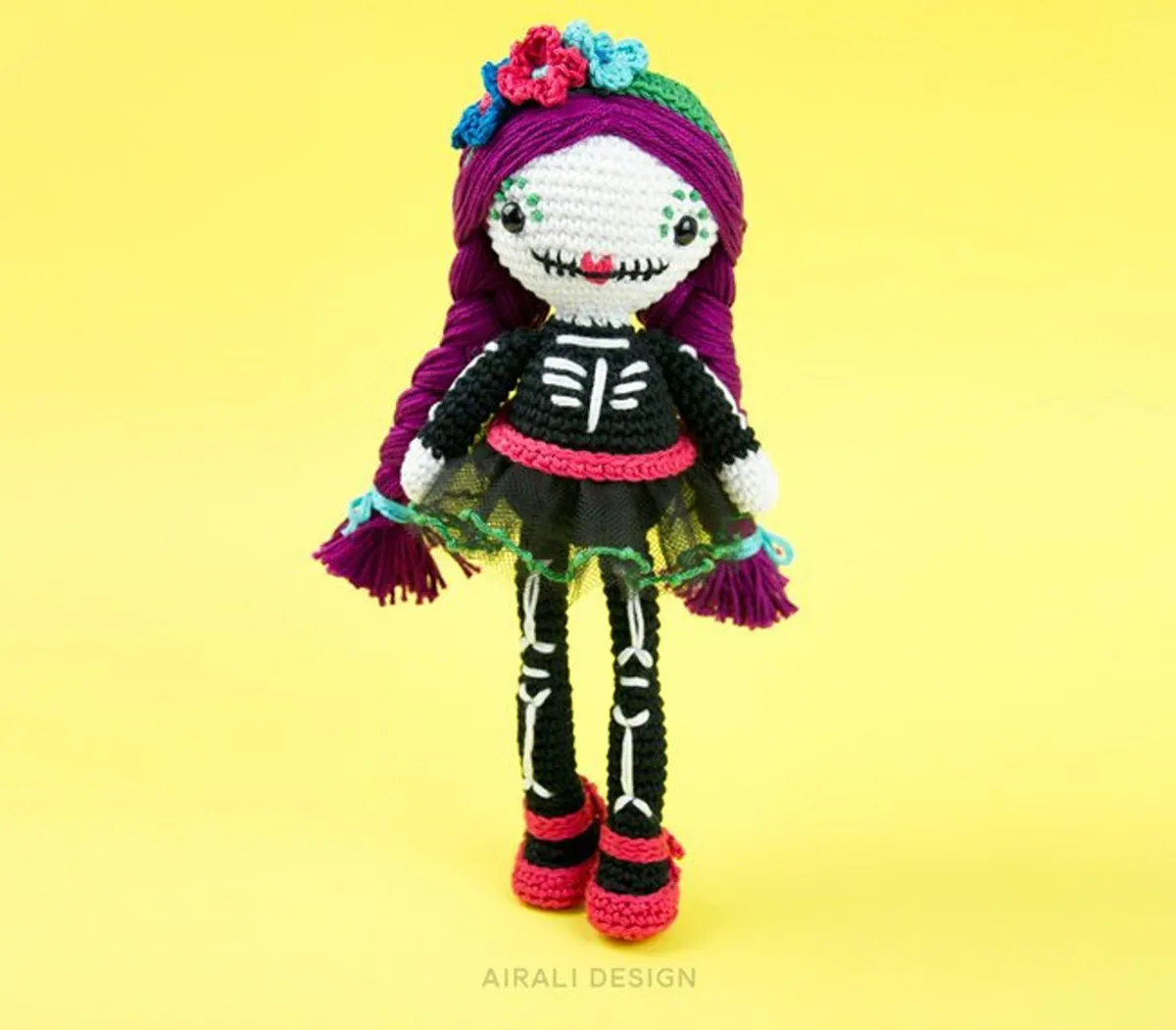Sugar skull doll crochet pattern