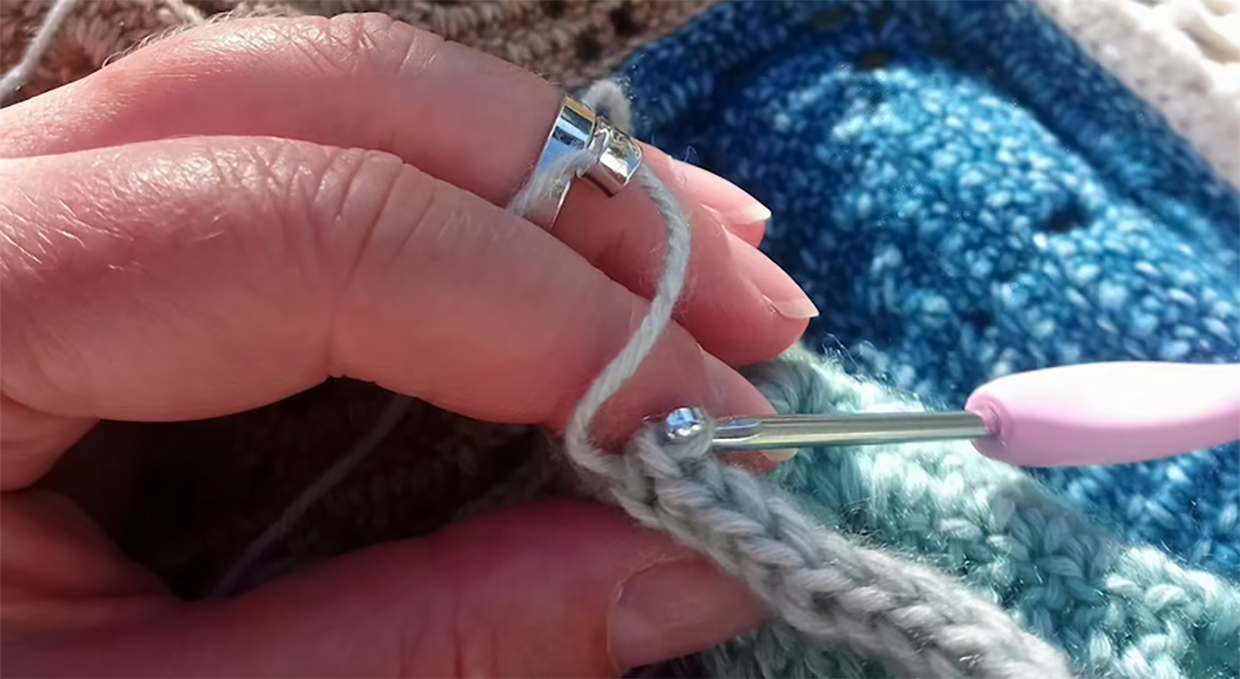 Crochet knitting rings sterling silver