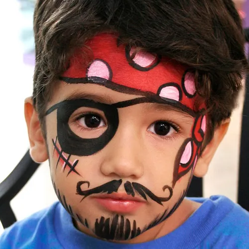 easy pirate face paint kids